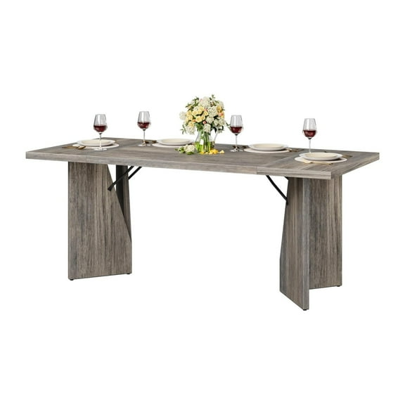 Home Conference Table, 6FT Executive Office Desk W/31.5" D X 70.9" W Tabletop for 4-6 People, Modern Office DeskSo lidTable with Heavy Legs, Long Table for Conference Room, Home Office