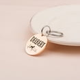 thumbnail image 2 of Anavia Metal Stainless Steel Round Name - EKG Birthday Holiday Christmas Engraved Dog Cat ID Tag, Rose Gold, 2 of 11