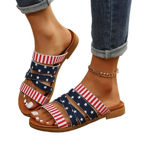 

Fanxing Shoes 15 Under Women s Sandals Crystal Jeweled Thong Sandals Dressy 2023 Casual Summer Glitter Jellies Sandal Shoes Red 5.5