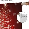 thumbnail image 6 of Merry Christmas Curtains, Merry Xmas Tree Glitter Snowflake Window Treatments for Living Room Bedroom Kitchen Holiday Party Decor,Red Burgundy New Year Drapes 2 Panel Sets,42x54 Inch, 6 of 6