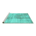 thumbnail image 2 of Ahgly Company Machine Washable Indoor Square Persian Turquoise Blue Traditional Area Rugs, 6' Square, 2 of 4