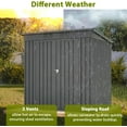 thumbnail image 6 of 4x6 ft Metal Shed Outdoor Storage Shed,Metal Steel Utility Tool Shed Storage House with Double Lockable Doors and Air Vent for Backyard Garden Patio Lawn Black, 6 of 7