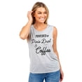thumbnail image 2 of Powered By Pixie Dust And Coffee Women's Fashion Sleeveless Muscle Workout Yoga Tank Top Sport Grey 2X-Large, 2 of 3