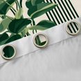 thumbnail image 4 of Homewish Tropical Monstera Leaf Black Out Curtains,Modern Geometric Striped Curtains Pack of 2 (42x63 Each),Green Beige Bedroom Curtains For Adults,Super Cozy Room Decor, 4 of 6