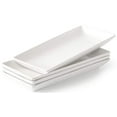 thumbnail image 1 of Porcelain Serving Platter Rectangular Plate / Tray for Party, 14-Inch Large White Microwave And Dishwasher Safe Set of 4, 1 of 1