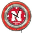 thumbnail image 2 of University of California 15" Double Neon Wall Clock, 2 of 3
