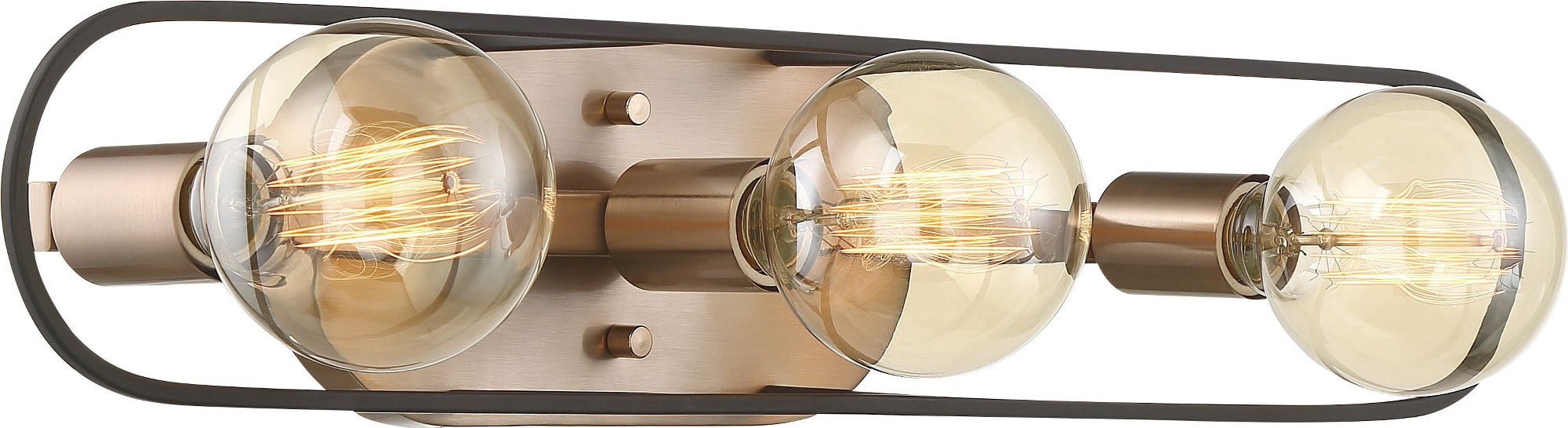 Chassis 3 - Light Copper Brushed Brass/Matte Black Brass Wall Sconce