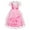 Short sleeve, variant on KAWELL Good Witch Glinda Costume Pink Princess Dresses Halloween Costumes Witch Dress with Star Crown Wand Gloves
