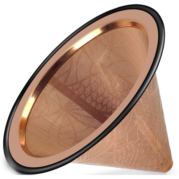 Compatible with Chemex, Hario V60 Pour Over Coffee Filter - Wide Metal Base Reusable Stainless Steel Coffee Dripper - Paperless Coffee Filter for Sus
