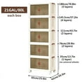 thumbnail image 2 of Intexca 5-Tier Stackable Storage Rack with Collapsible Bins & Wheels - Foldable Organizer for Home, Kitchen, Closet & More, 2 of 8