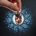 thumbnail image 5 of Fiaya Women Gothic Heart Pendant Necklace Anatomical Cage Chain Dark Romance Jewelry for Halloween Party Statement Choker Red, 5 of 6