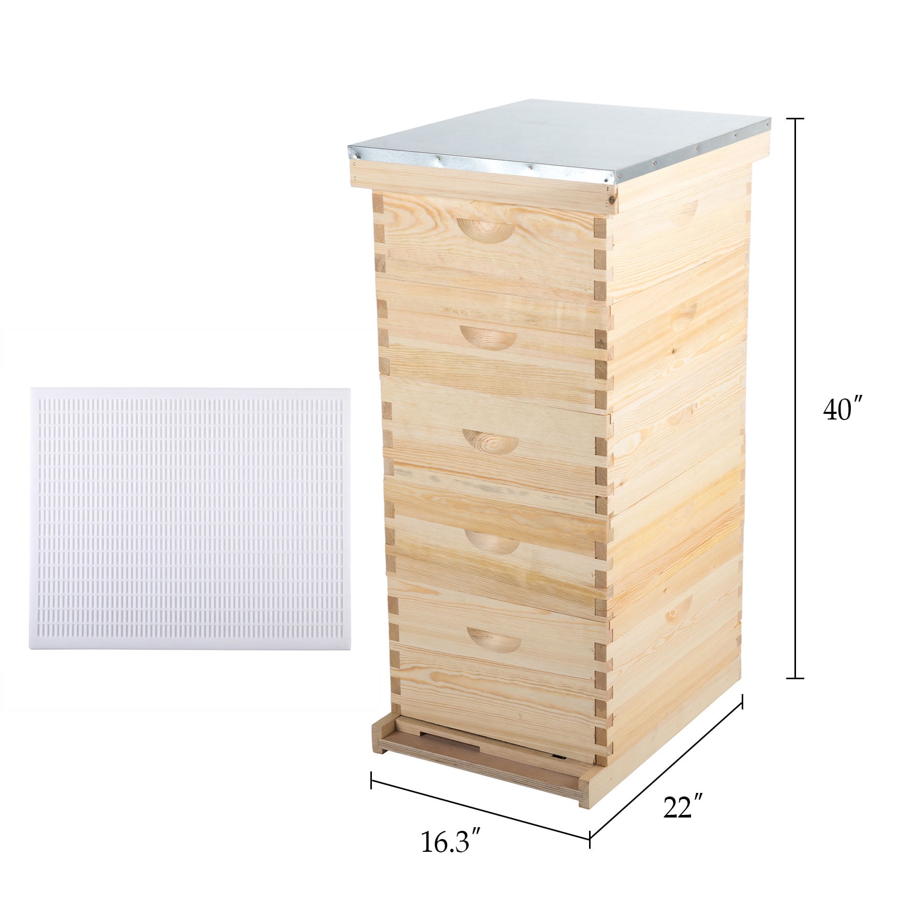 Beehive Langstroth 10 frame Frames not included.
