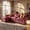 Red, variant on Vineego 119" 3-Seat Modular Sectional Sofa, L-Shaped Cloud Couch with Movable Ottoman for Living Room, Upholstered Sofa, Red