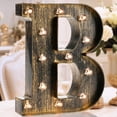 thumbnail image 1 of Letra LED OYCBUZO, color negro dorado, estilo vintage, 22,6 cm, 1 of 6