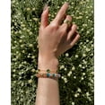thumbnail image 3 of Tennis Bracelets for Women, Green Emerald Zircon Tennis Bracelet, 18K Gold Plated, 6 Inch Rolo Chain, Lobster Claw Clasp, 3 of 5