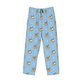thumbnail image 6 of Uemuo Corgi Dog Pattern Men's Wide Leg Palazzo Lounge Pants with Pockets Light Weight Loose Comfy Casual Pajama Pants-Large, 6 of 9