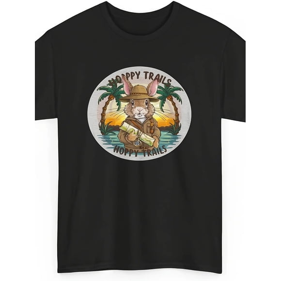 T-shirt Graphique Drôle pour Hommes avec Oreilles de Chat et Lapin, Coupe Ample, Manches Courtes, Col Rond, Décontracté avec Design de Lapin de Pâques