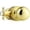 Polished Brass, variant on Keyless Flat Ball Door Knob, Non-Locking Passage Door Hardware in Polished Brass for Closet, Hallway & Passage Handle, 1 Pack