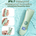 thumbnail image 4 of Baby Hair Clippers, Professional Quiet Hair Trimmer for Kids and Toddler, Waterproof & Rechargeable Cordless Hair Cutting Machine for Children, with LCD Display, 4 of 8