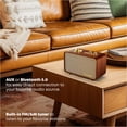 thumbnail image 3 of Trenbader Altavoz Bluetooth retro, Artlink Stero altavoz inalámbrico de madera de nogal AM/FM Radio pequeño altavoz Bluetooth vintage con conexión Bluetooth 5.0 para regalo, fiesta, viajes, oficina, h, 3 of 5