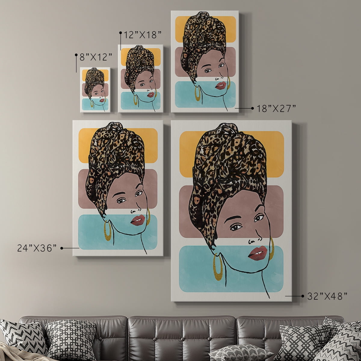 Head Wrap I Premium Gallery Wrapped Canvas - Ready to Hang