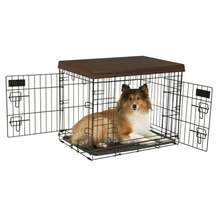 Petmate Home Decor 2 Door Kennel With Divider Walmart Com