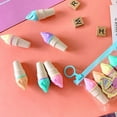 thumbnail image 6 of CoreLiving 6-Pack Cute Mini Highlighters Assorted Pastel Colors Ice Cream Shape Fluorescent Marker Pens No Bleed for Journaling Planning Bible Annotation Office Supplies, 6 of 8