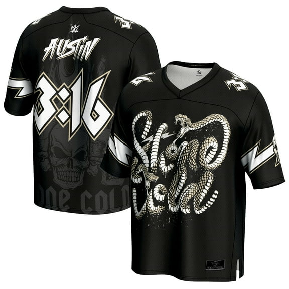 Men's ProSphere Black "Stone Cold" Steve Austin 3:16 Football Jersey