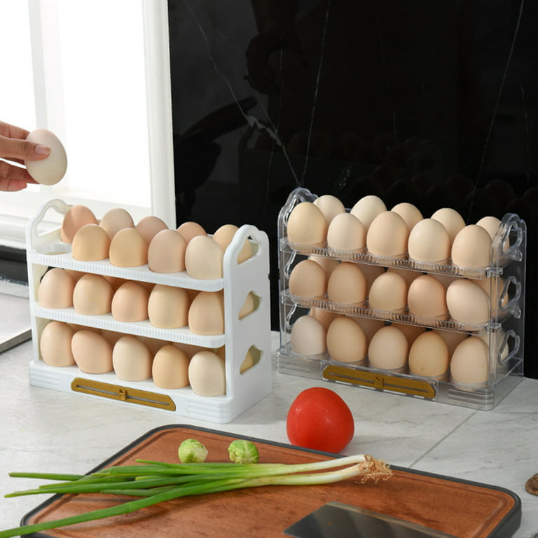  Gui's Chicken Coop Egg Tray - Rustic Wooden Egg Holder For Eggs  Usable in Kitchen Refrigerator, or Countertop for Display or Storage - Easy  to Clean… (18 Eggs) : Appliances