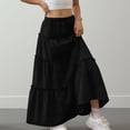 thumbnail image 6 of yillto Cotton Skirts for Girls Elastic Waist Pleated A Line Long Skirt Ribbon Maxi Skirts 3-10 Years, 6 of 7