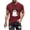 Red, variant on Halloween T-shirt for Men, Military Green Printed Round Neck Short Sleeve Cotton Blend Top, Casual Daily Wear, Soft Breathable Fabric, Machine Washable