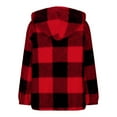 thumbnail image 5 of YunPes Girls Flannel Plaid Jacket Fleece Sherpa Zipper Hooded Jackets Kids Long Sleeve School Winter Warm Outwear with Pockets, 5 of 6