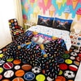 thumbnail image 2 of Erosebridal Blue Pink Ice Cream Baseball Bat Print Queen Comforter Set, Sweet Sports Bedding Comforter Set for Kids Boys and Girls, Colorful Stars Reversible 3-Piece, 1 Comforter and 2 Pillowcases, 2 of 6