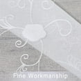 thumbnail image 4 of Semi Sheer Valance Curtain, Rod Pocket Floral Embroider Voile Curtain Valances, 4 of 8