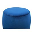 thumbnail image 4 of TOV Furniture The Willow Collection Modern Velvet Upholstered Round Ottoman, Navy, 4 of 9