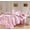 Rose Pink, variant on Vuvet Bedding 100% Pure Silk Sateen Sheet Set | 4 Pc | Fitted Sheet Fits Up to 15" Deep Pocket Mattress|Flat Sheet Fitted Sheet Pillowcase Set|Wrinkle Free Fade Resistant (California Queen, Rose Pink)
