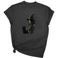 thumbnail image 2 of Busydd T Shirts for Women Trendy Cotton Halloween Graphic Tees for Women Casual Comfortable Round Neck Womens T Shirts Breathable Lightweight Short Sleeve Halloween Costumes L, 2 of 3