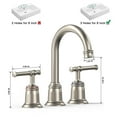 thumbnail image 7 of 8 inch Bathroom Faucet, Widespread Bathroom Faucet for Sink 3 Hole, 360 Degree Swivel, 2-Handle Bathroom Sink Faucet with Pop Up Drain and Supply Hoses, 7 of 7