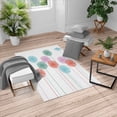 thumbnail image 1 of Dandelion Turkish Area Rug, Abstract Wildflower Silhouettes Botanical Inspirations Meadow in Summer Season, Soft Carpet for Living Room Decor with Distressed Look, 5.2' X 7.6', Rose, by Ambesonne, 1 of 4