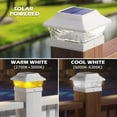 thumbnail image 3 of Luces Solares para Tapas de Poste SIEDiNLAR 4x4 de Metal 2 Modos Impermeables, 3 of 6