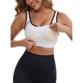 thumbnail image 4 of DARING DIVA Women's Nursing Tank Tops Colorblock Cropped Undershirts M White, 4 of 6