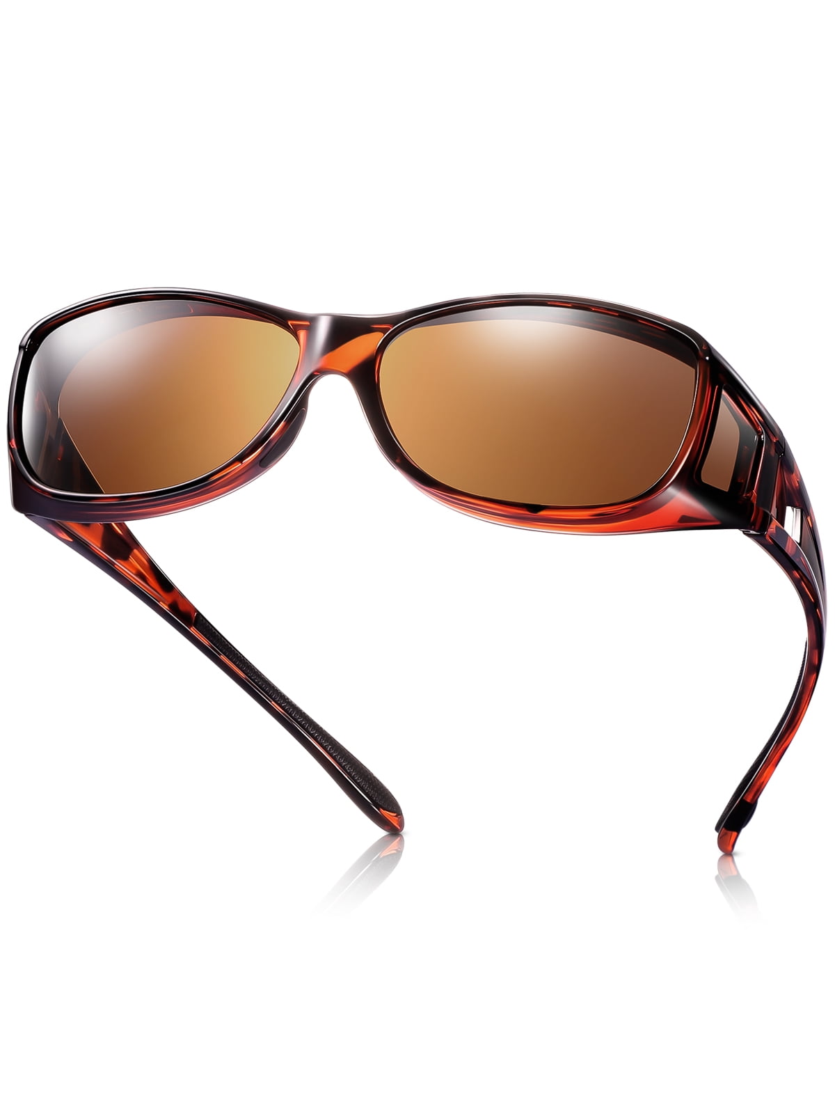 TINHAO Fit Over Glasses Sunglasses Wrap Around Polarized Sunglasses for