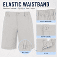 thumbnail image 4 of MASKERT Men's Golf Shorts 9 Inch, Quick Dry Stretch Casual Shorts with UPF 50+ Sun Protection, Lightweight Outdoor Athletic Shorts with Zipper Pocket for Golf Hiking, 4 of 9