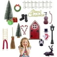 thumbnail image 3 of Kit de Porte de Conte de Fées Miniature 10 Pcs - Mini Portes en Bois de Noël Meubles de Maison de Poupée, 3 of 8