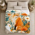 thumbnail image 5 of Alert Red Fox Poppy Daisy Scene in Painterly Floral Style for Woodland Fox Fans, Autumn Botanical Mood, Cozy Flannel Blanket for Bedroom and Reading Nook, Birthday Gift, Nature Home Decor, 5 of 9