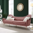 thumbnail image 2 of Sofa Couch, Pink, Velvet, Living Kitchen Cafe Bistro Hospitality Restaurant, Modern Contemporary Boutique HB34258, 2 of 9