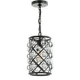 thumbnail image 5 of JONATHAN Y Gabrielle 8" Metal/Crystal LED Pendant, Oil Rubbed Bronze / Clear, 5 of 7