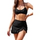 thumbnail image 1 of Halter Conjunto de Bikini para Mujer con Falda de Natación con Volantes de Cintura Alta Traje de Baño de Dos Piezas Negro CH Negro CH Xishao ropa, 1 of 2