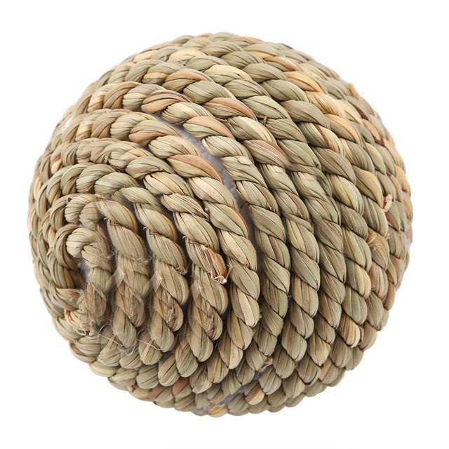 Qiilu Natural Wild Vetch Toy Playing Ball Parrot Rabbit Chewing Exercise Toys Training Tool 10cm, Rabbit Toy, Parrot Toys