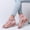Pink, variant on WIZUTIZ Wedge Sandals for Women Dressy Sandals Women Hiking Comfortable Stretchy Hollow Out Sandals Buckle Round Toe Shoes Mid Heel (2"-3") Wide Solid Sandals for Ladies Holiday Items Pink